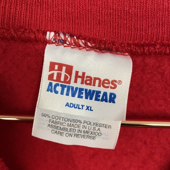 Hanes Activewear Sledding Made In USA Ugly Christmas Sweatshirt Size XL - Picture 5 of 5